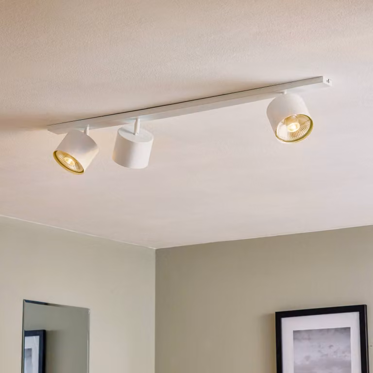 Plafoniera soffitto Bot ALDEX, dimmerabile, Bianco / Opale, Soggiorno / Sala da pranzo, Metallo, Plafoniera