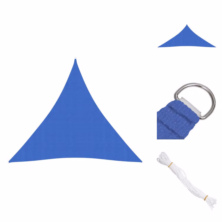 vidaXL Tenda da sole, 160 g/m², blu, 4x4x4 m, HDPE - Tende da sole e protezioni solari
