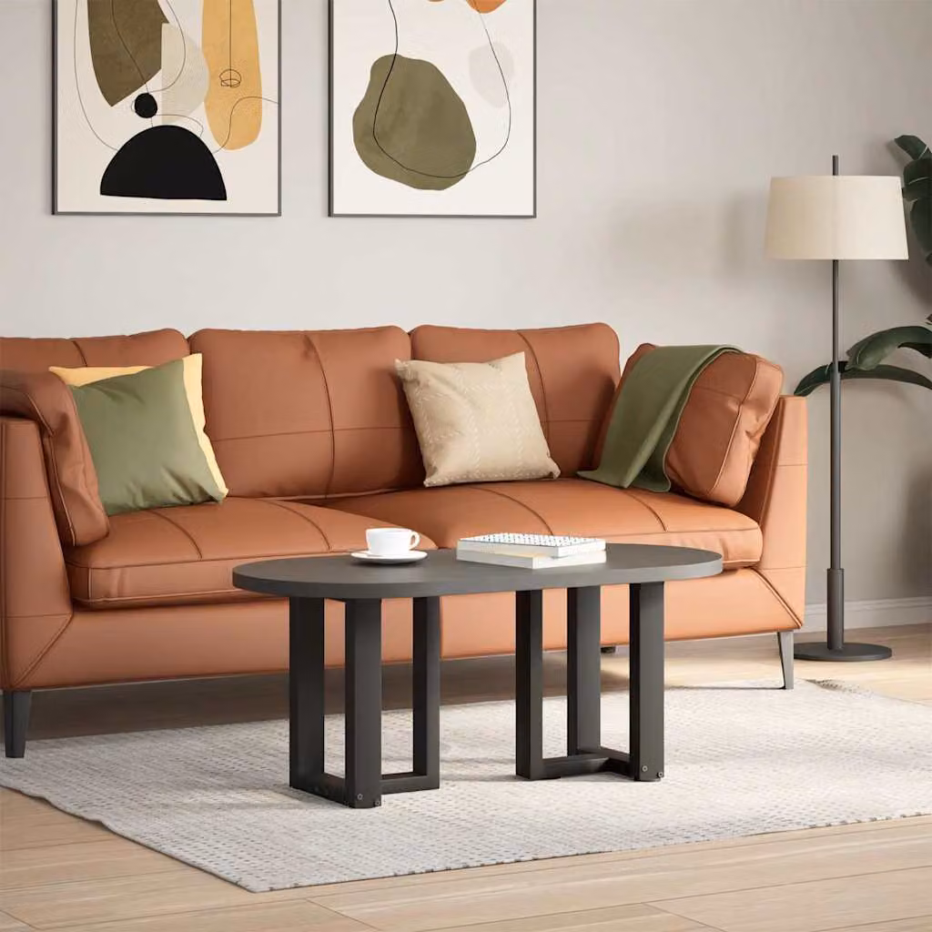 vidaXL Gambe per Tavolino da Caffè forma T 2 pz Nere 38x25x(42-43) cm
