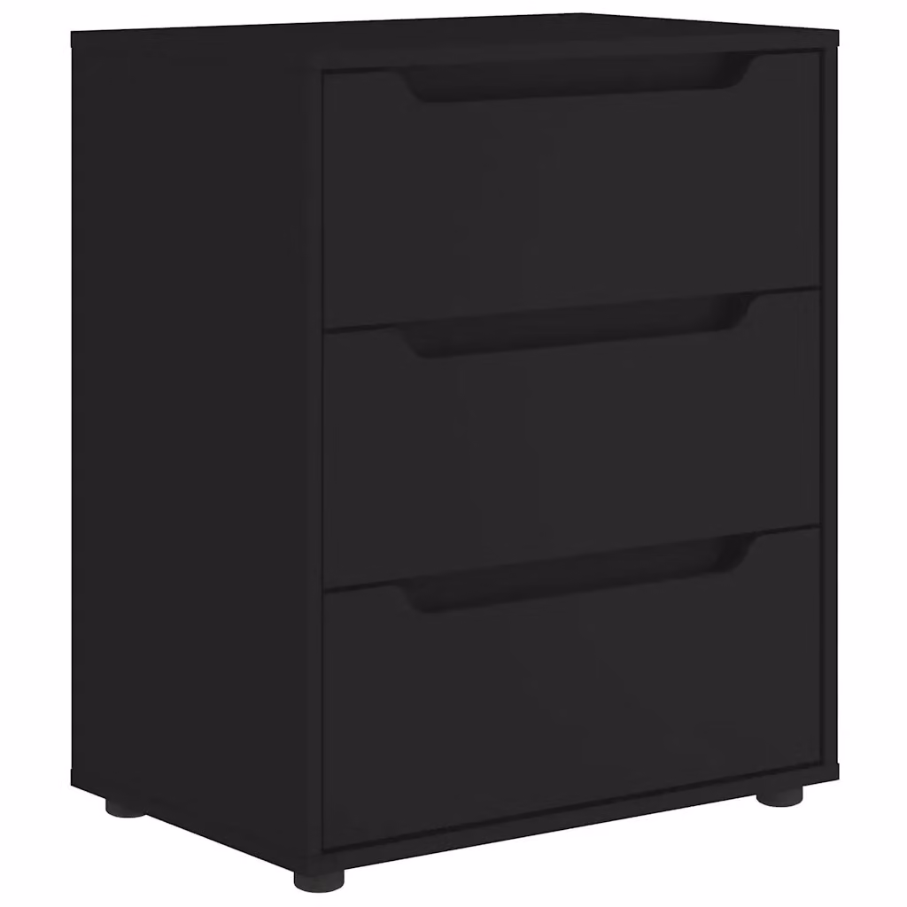 Mobile a parete vidaXL nero opaco in MDF L: 60 cm, P: 40 cm, H: 73 cm – 2