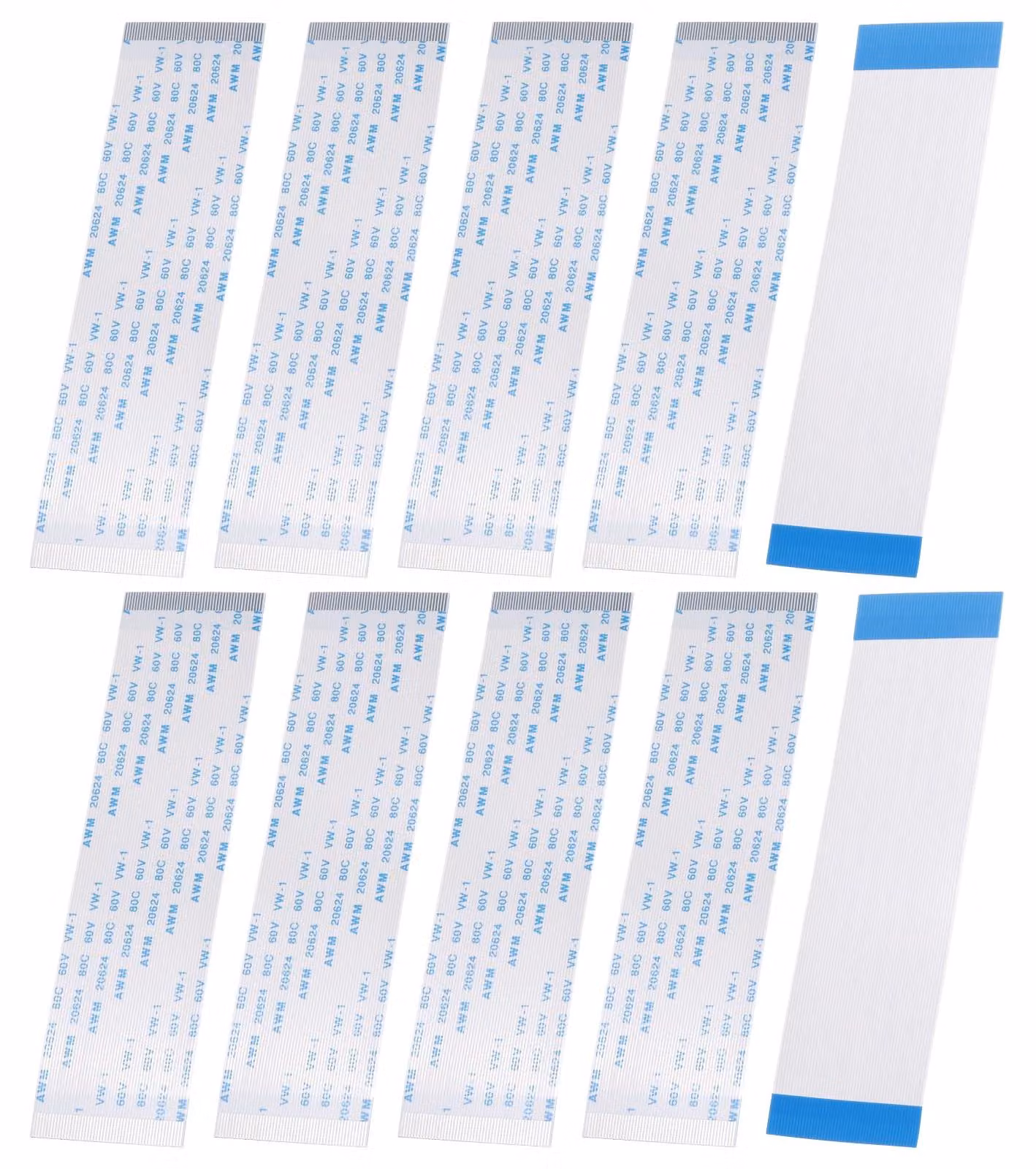 Cavo piatto FFC, 50 poli, passo 0,5 mm, lunghezza 100 mm, confezione da 10, tipo A
