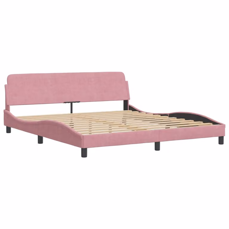 Giroletto con Testiera Dover Rosa 180x200 cm Velluto