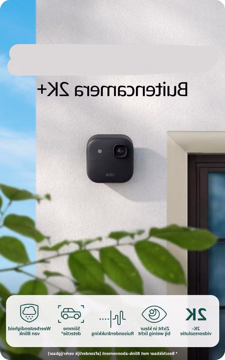 Sistema di telecamere di sicurezza wireless – 4 telecamere – Risoluzione 2K – Resistente agli agenti atmosferici (grado di protezione IP65)