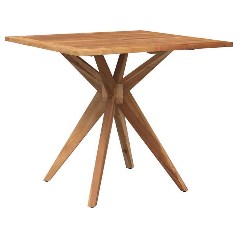 Tavolo da giardino quadrato 85x85x75 cm in legno massiccio di acacia