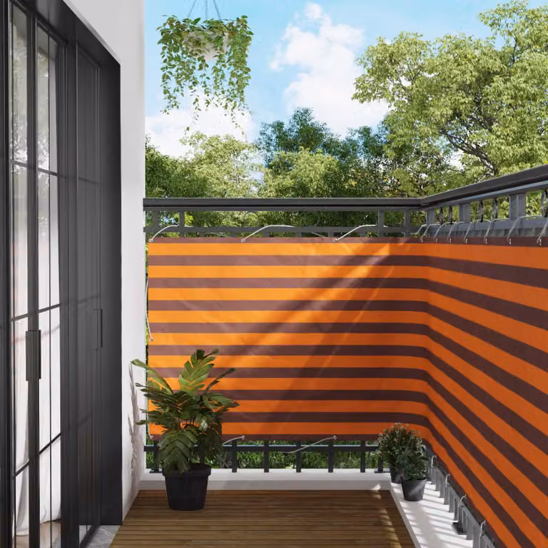 Schermo da balcone rettangolare vidaXL in tessuto Oxford e alluminio, L: 800 cm, H: 110 cm