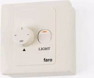 Dimmer Faro 33928 Regolatore di Velocità da Parete in Plastica Bianco