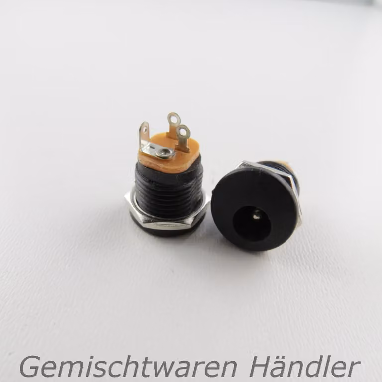 Adattatore di corrente femmina, connettore DC-022, 2,1 x 5,5 mm, con sistema di bloccaggio a vite