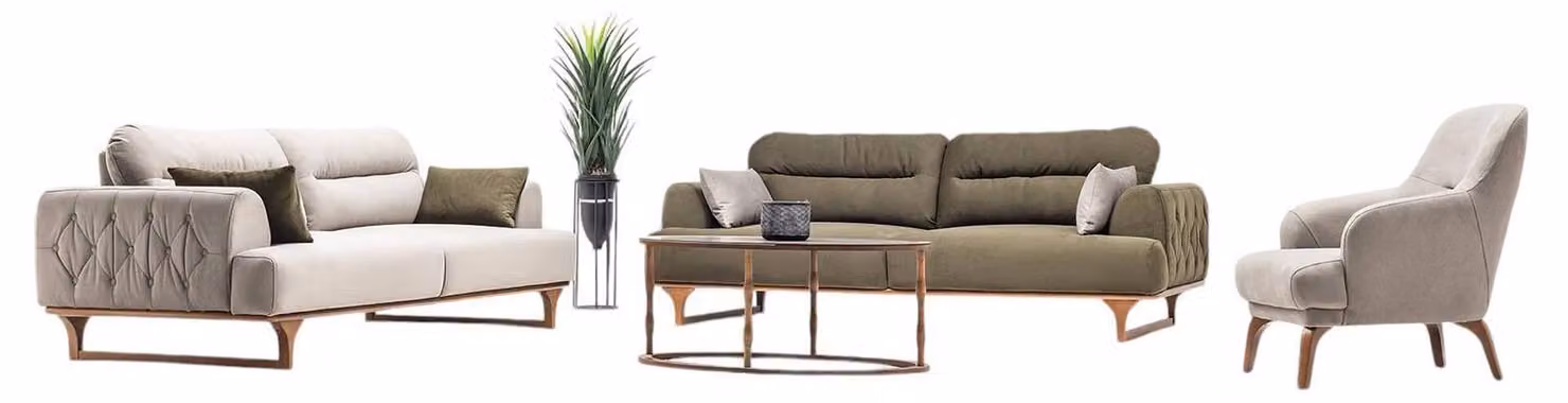 Sofa Set Wohnzimmergarnitur Garnitur Polstergruppe Couch Sofagarnitur 3+3