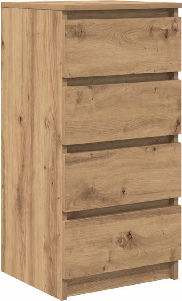 Credenza Rovere Artigianale 37,5x35x76 cm in Legno Multistrato
