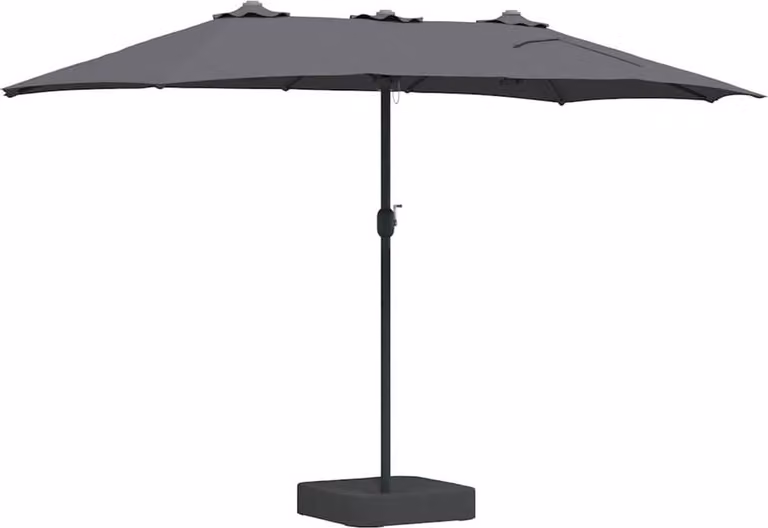 Ombrello da giardino Antracite 385 x 209 x 244 cm