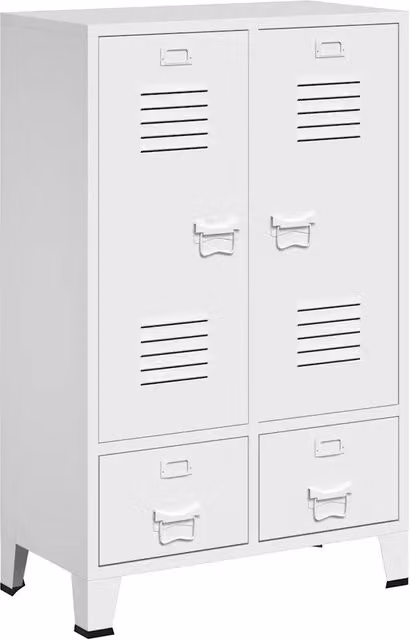 Armadio Industriale Bianco 67x35x107 cm in Acciaio CFW3116011