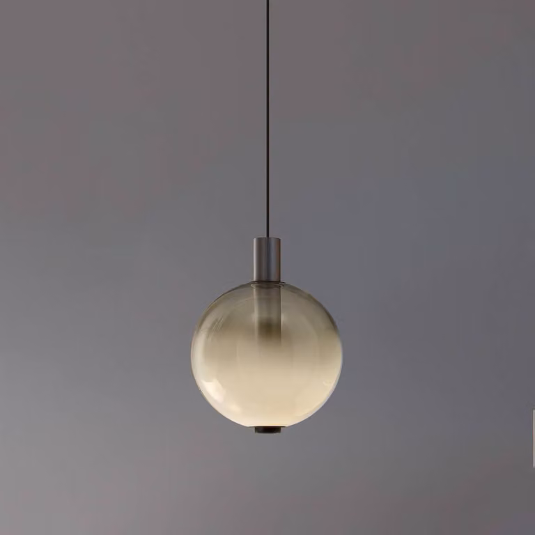 OLEV Lampada a sospensione in vetro Beam Stick Nuance, dimmerabile, Alluminio / Grigio / Zincato, Soggiorno / Sala da pranzo, Vetro, Design, Lampada a sospensione