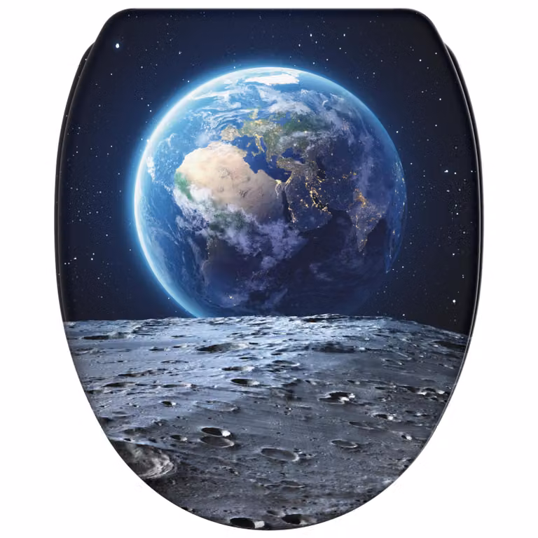SANILO® Sedile per WC con sistema di chiusura rallentata e sistema di fissaggio rapido, modello Earth. Coperchio per WC direttamente dal produttore. Coperchio per WC, sedile per WC