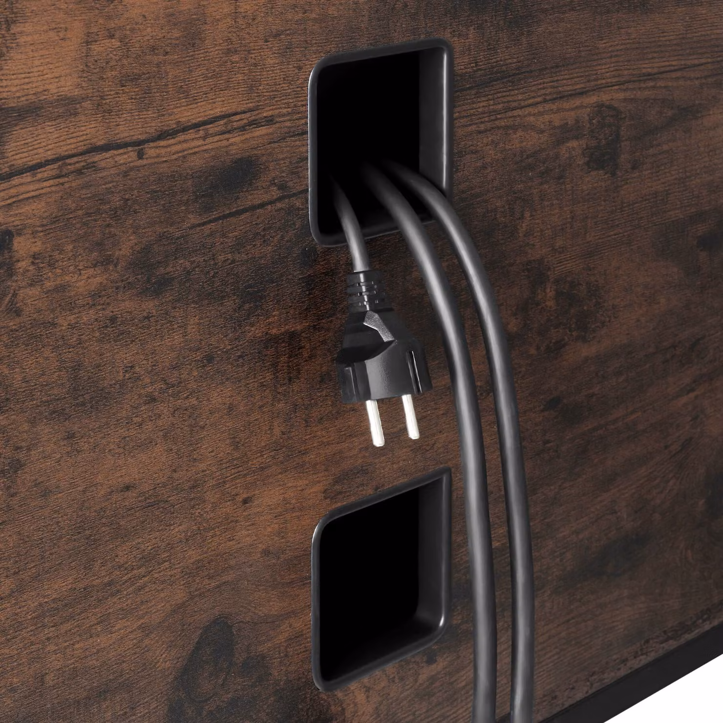 Mobile basso da TV tectake in stile industriale, colore marrone, L 110 x P 41,5 x H 50,5 cm – 1