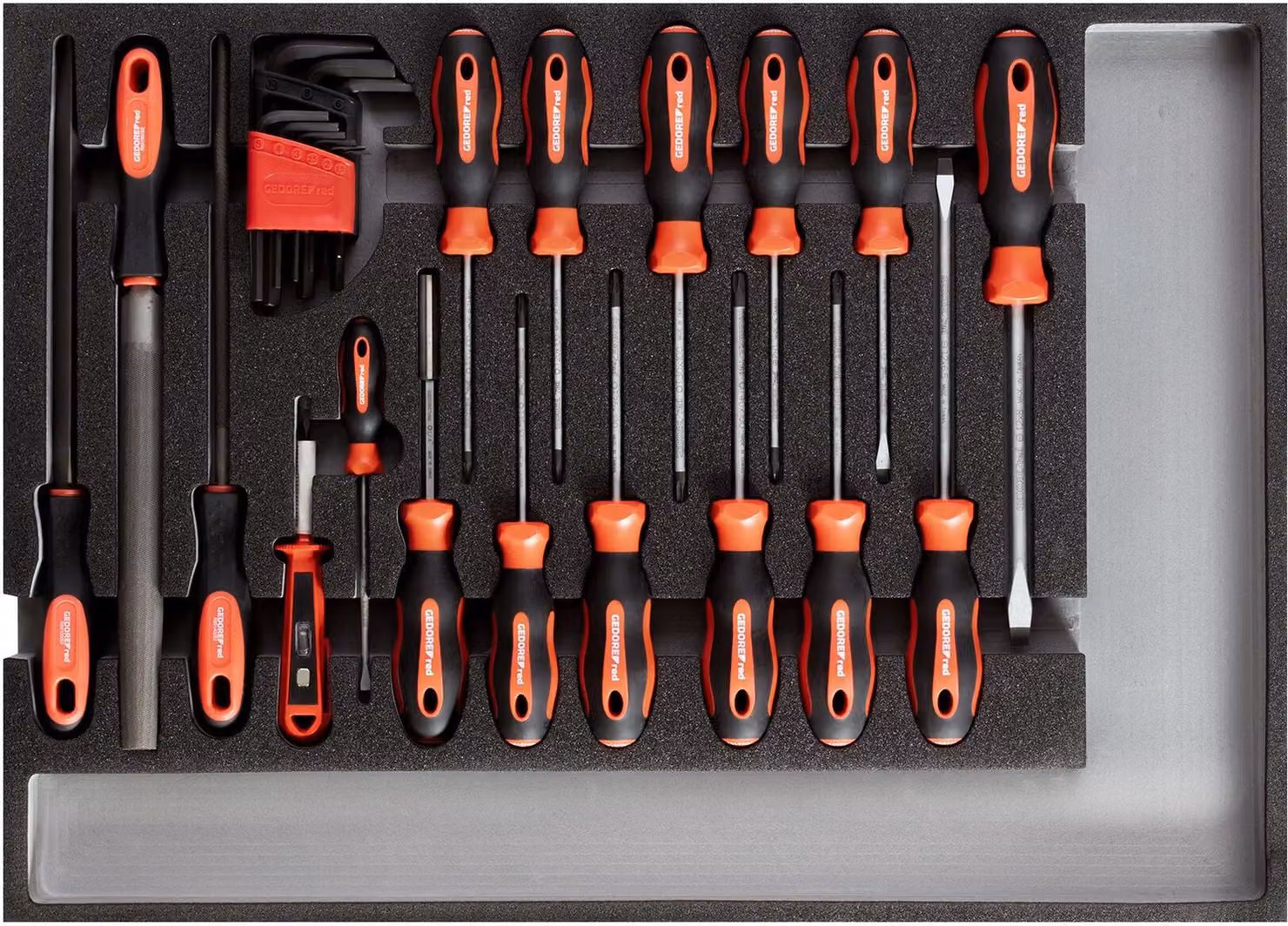GEDORE rosso R22350002 Set di utensili cacciaviti + lime CT modulo 26 pezzi, 3301683