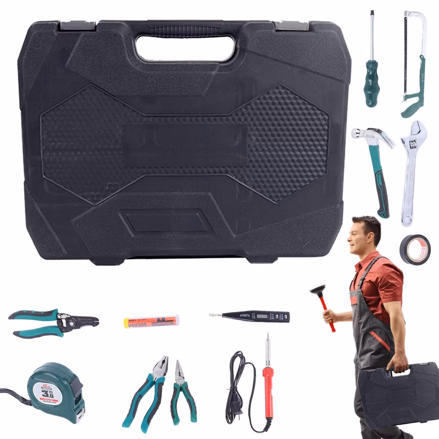 Set di strumenti per riparazioni domestiche Delige, modello 39