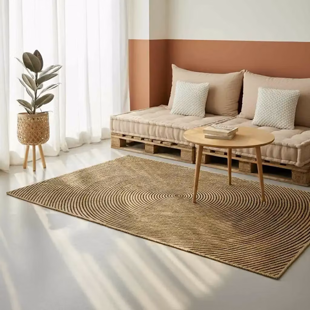 Tappeto in juta lavabile vidaXL moderno in colori nero, marrone e beige L: 290 cm, P: 200 cm – 2
