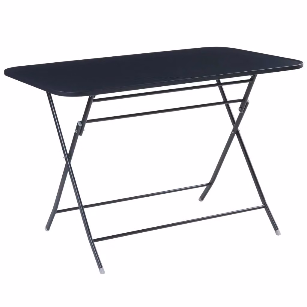 Tavolo pieghevole Sande en.casa con piano rettangolare nero in metallo L: 110 cm, P: 70 cm, H: 71 cm – 2