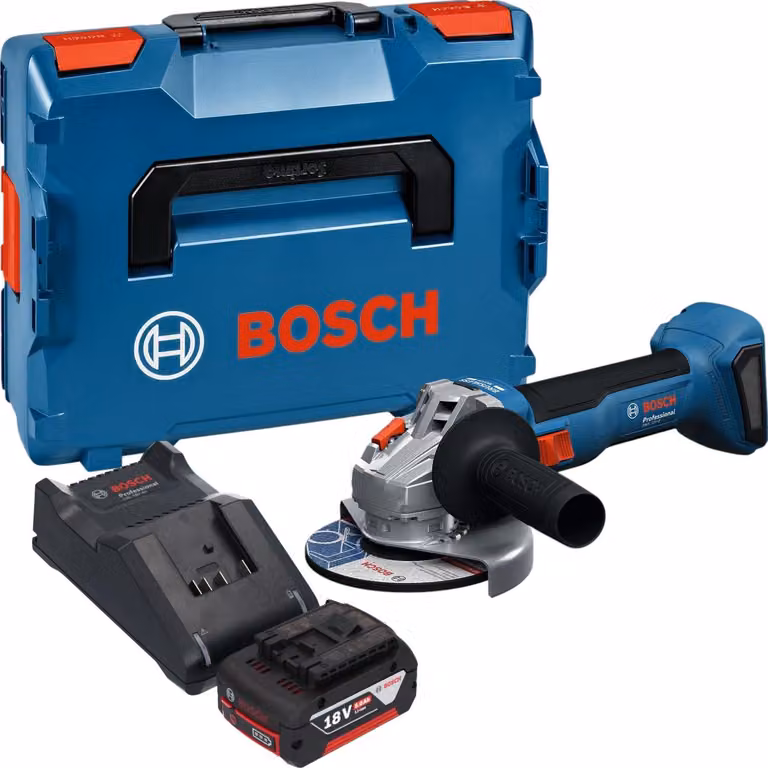 Bosch GWS 18V-8 Professional Smerigliatrice angolare a batteria 18 V 125 mm Brushless + 1x batteria 5,0 Ah + caricabatteria + L Boxx