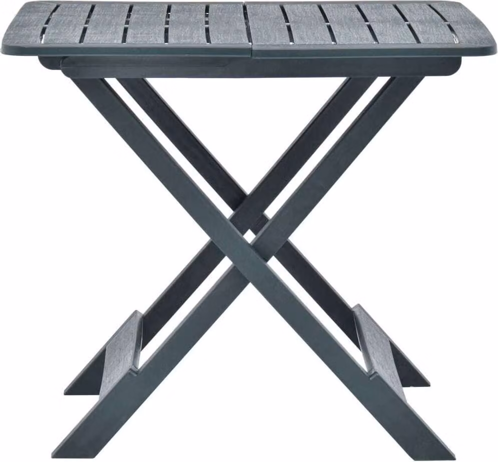 vidaXL Tavolo da giardino pieghevole verde 79x72x70 cm in plastica