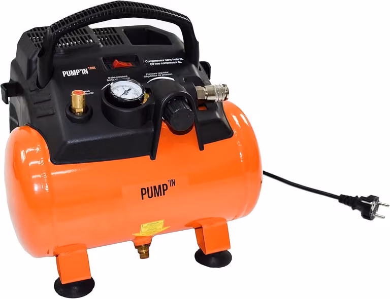 Compressore da 8 bar - Compressore d'aria portatile con serbatoio da 6 litri e motore da 1200 watt