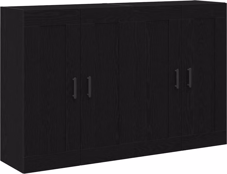 Mobile a muro 2 pcs Rovere Nero 69,5 x 34 x 90 cm