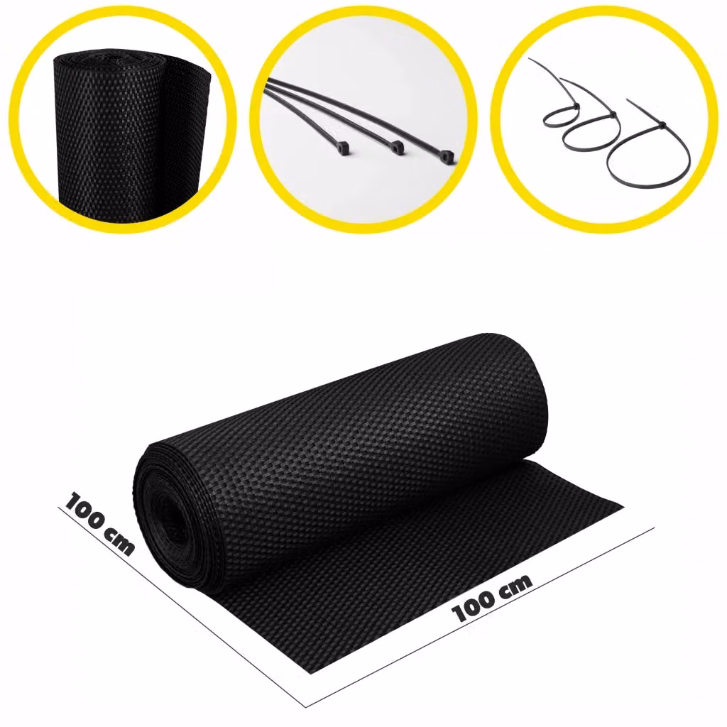 Telo di copertura per balcone in tecnorattan Kadax nero L: 7 m, H: 1 m – 2