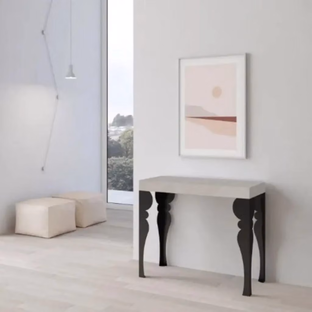 Consolle allungabile Itamoby Paxon Premium colore cashmere con gambe antracite L/P/H: 90 x 40 x 300 cm – 2