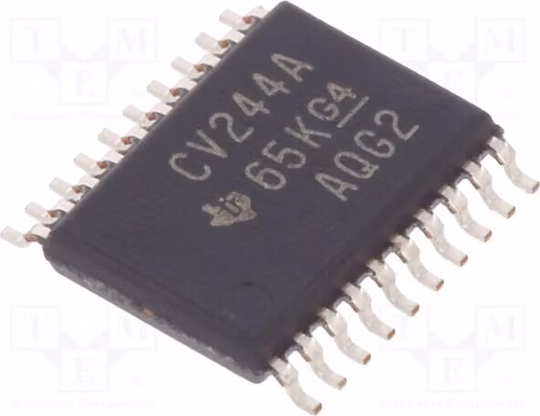 1x, Controller SMD T SN74Z244APW per porte, inverter con 8 canali