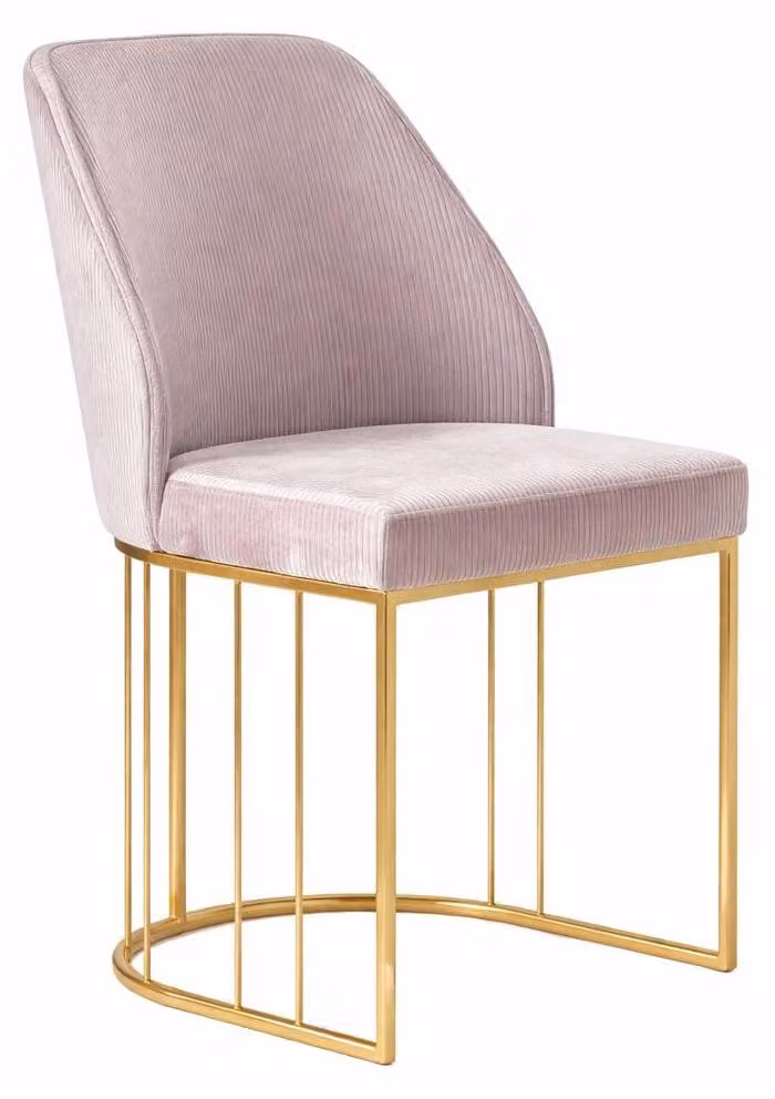 Sedia rosa, stile moderno, confortevole, elegante, lussuosa, raffinata, pratica