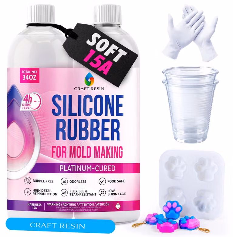 Set di stampi in silicone con durezza Shore 15A