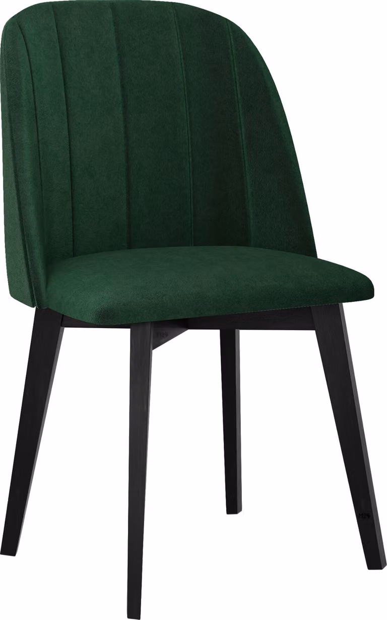 Sedia da pranzo imbottita AFTON 3 - nero / verde