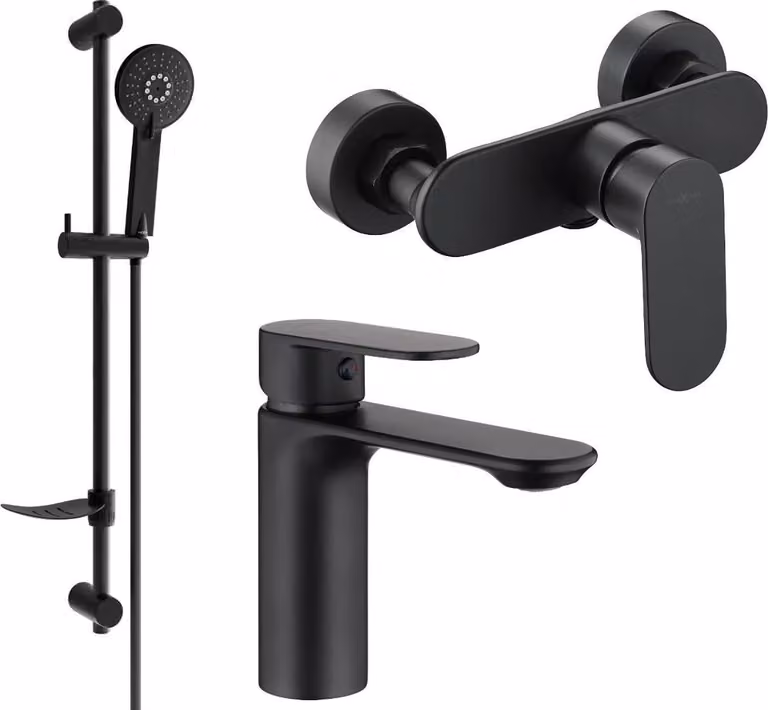 Mexen Milo DF40 set doccia, nero - 71304DF40-70