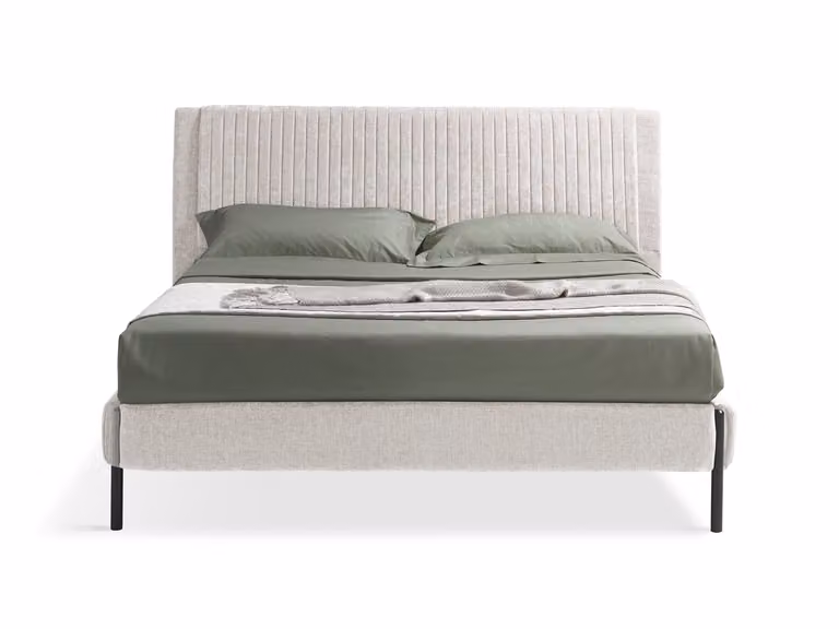 Letto Matrimoniale in Velluto MIAMI Beige