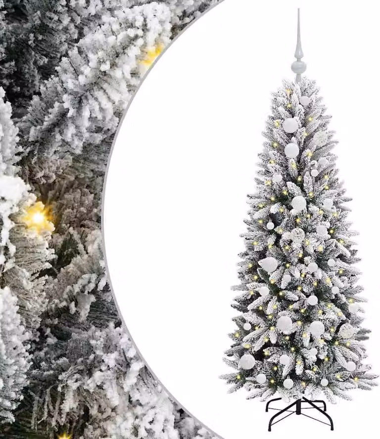 Albero di Natale artificiale con 150 LED Bianco 120 cm