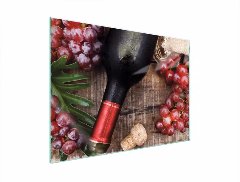 Piatto Di Protezione In Vetro Per Il Cuore 70X52 Vino