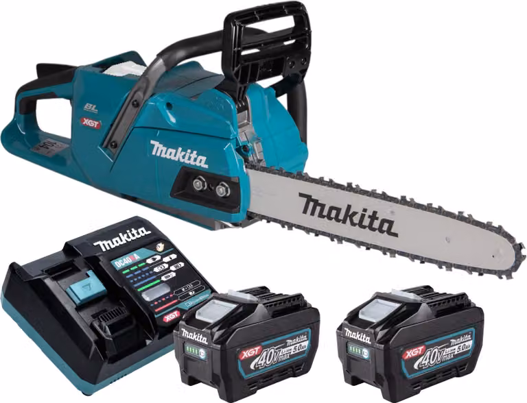 Makita UC 011 GT201 Sega a catena a batteria 40 V max. 35 cm Brushless + 2x batteria 5,0 Ah + caricabatteria