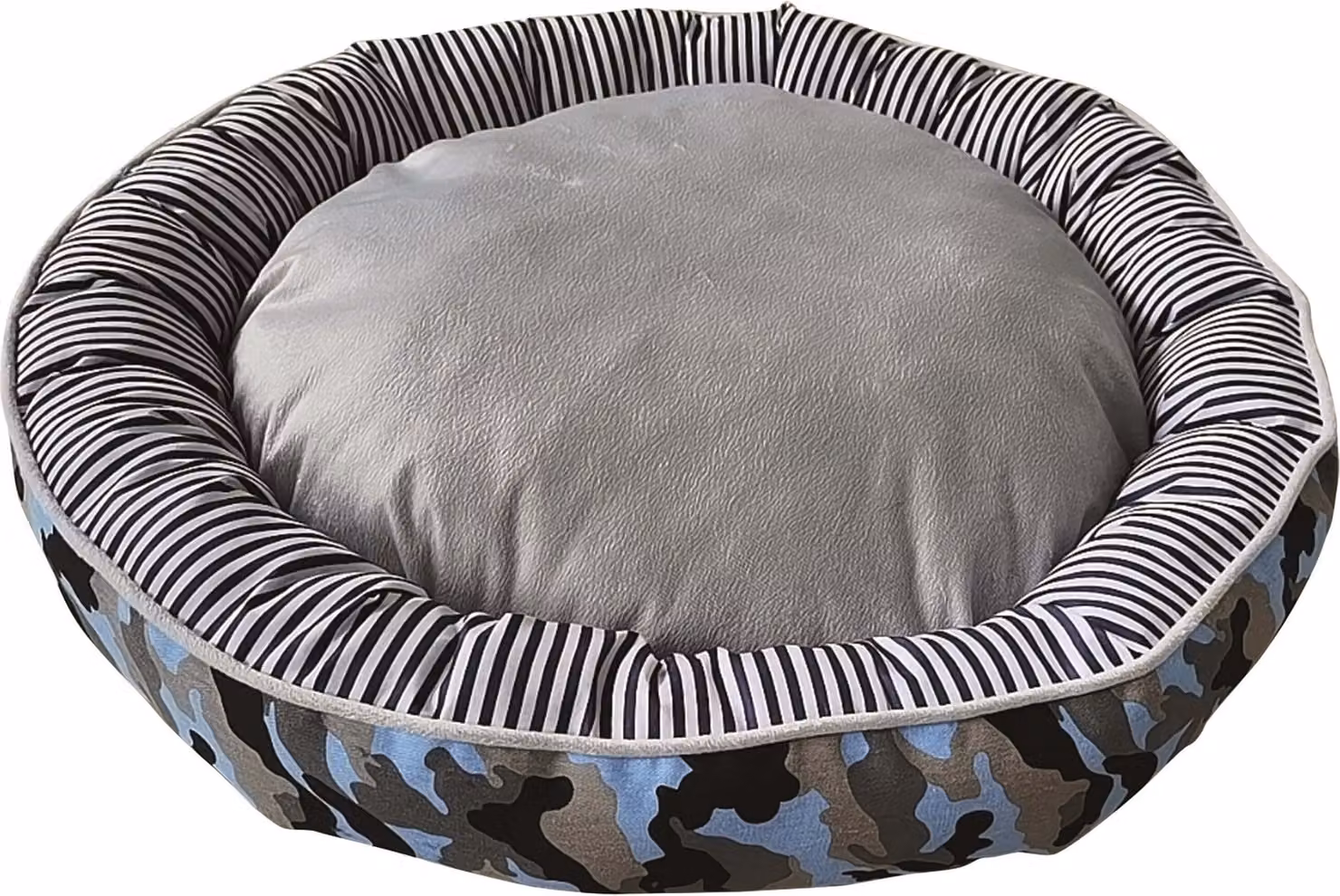 Letto Nobby comfort Donut Elio blu mimetico, dimensioni: Ø 110 x 35 cm
