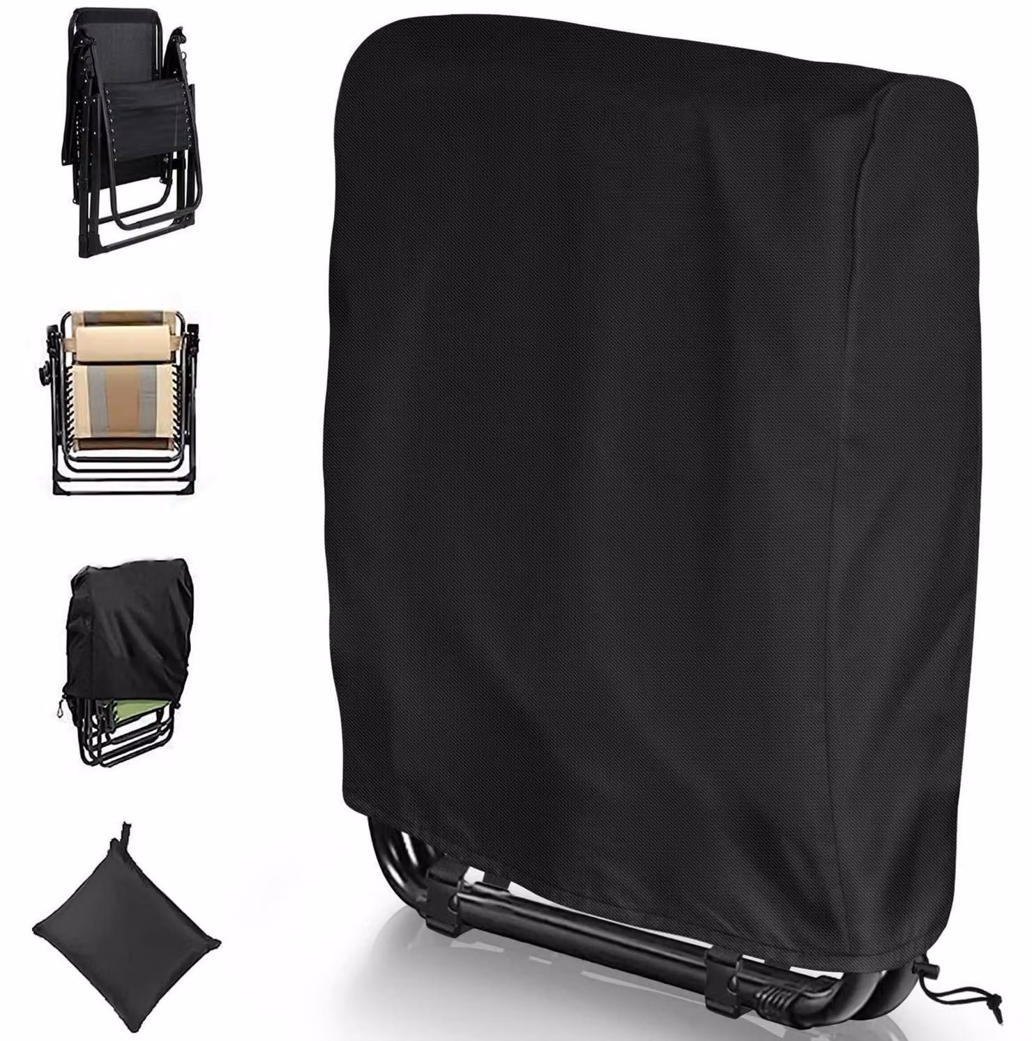 Copertura protettiva per sedie pieghevoli, tessuto Oxford 420D, dimensioni 96x84 cm, impermeabile, resistente ai raggi UV, antivento