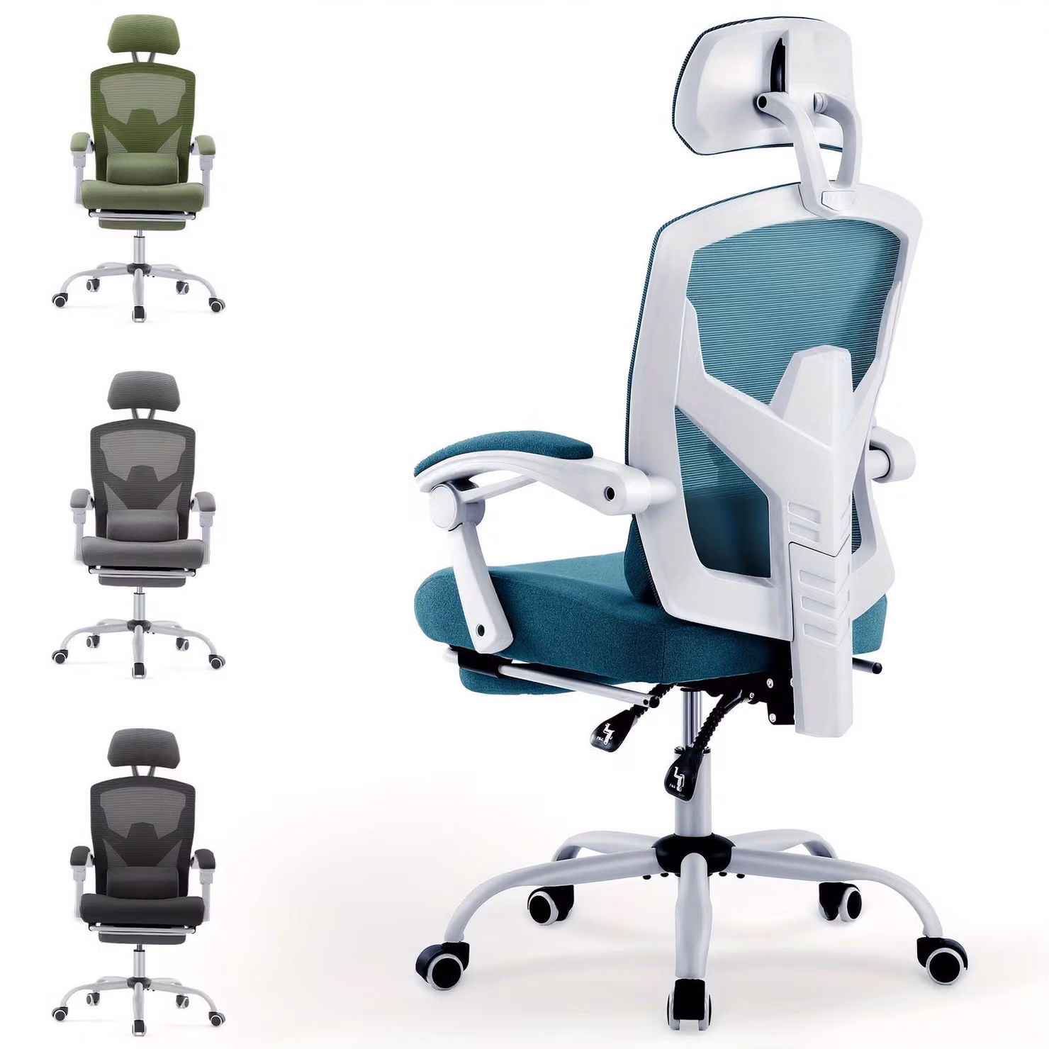 Sedia ergonomica da ufficio - Sedia da ufficio - Sedia da gaming - Sedia da lavoro - Sedia da scrivania - Supporto lombare regolabile