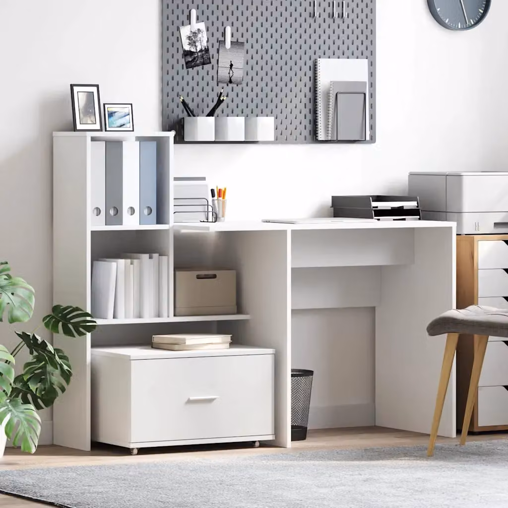 Carrello mobile con cassetti vidaXL bianco moderno L: 55 cm, P: 45 cm, H: 33,5 cm
