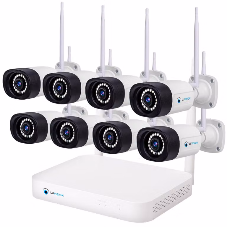 LUVISION Sistema di videosorveglianza wireless AI NVR 5MP Visione notturna Microfono Wifi6