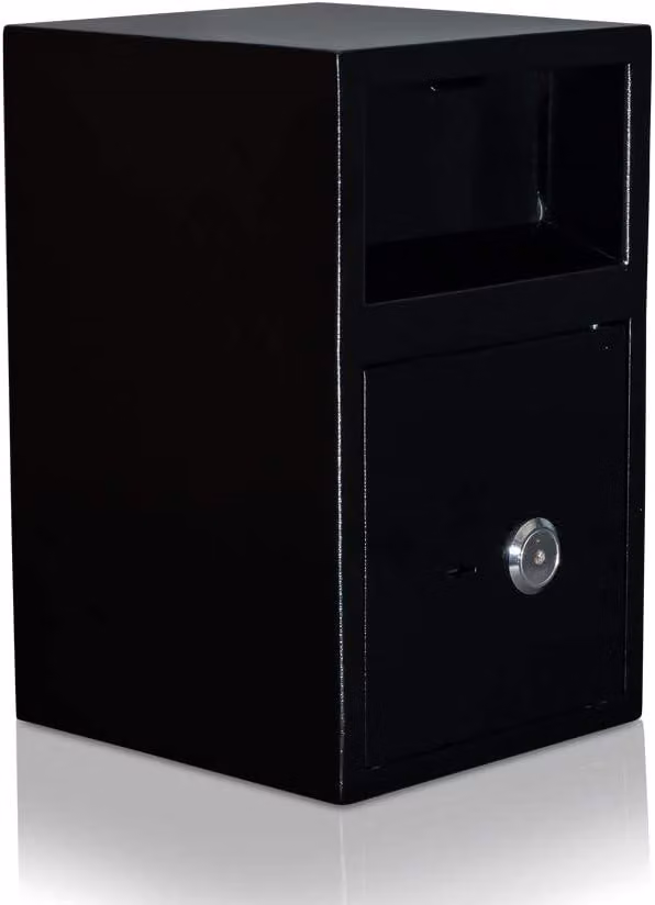 Cassaforte con sportello di inserimento denaro | Sistema a 4 sensori | Cassaforte per deposito | Classe di sicurezza A | 2 serrature