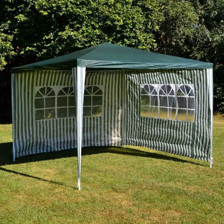 Gazebo VCM | dimensioni circa 3x3 m | idrorepellente 110g / m² telone PE | tenda per feste | tenda da giardino | verde