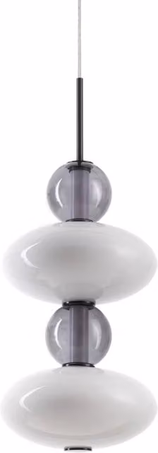 Lampadario a sospensione moderno Ideal Lux Lumiere in metallo e vetro con LED 34W luce bianca calda IP20