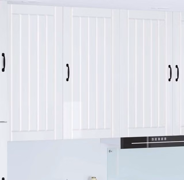 Armadio da cucina pensile vidaXL bianco lucido con ante scorrevoli L/P/H: 50 x 31 x 100 cm