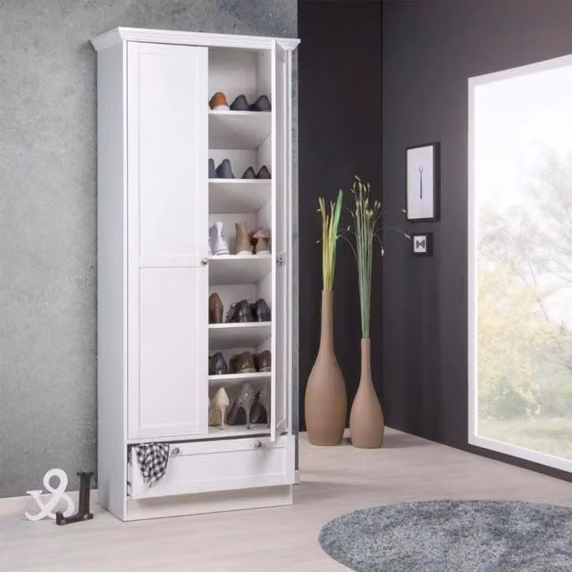 Armadio scarpiera bianco 80x39x200