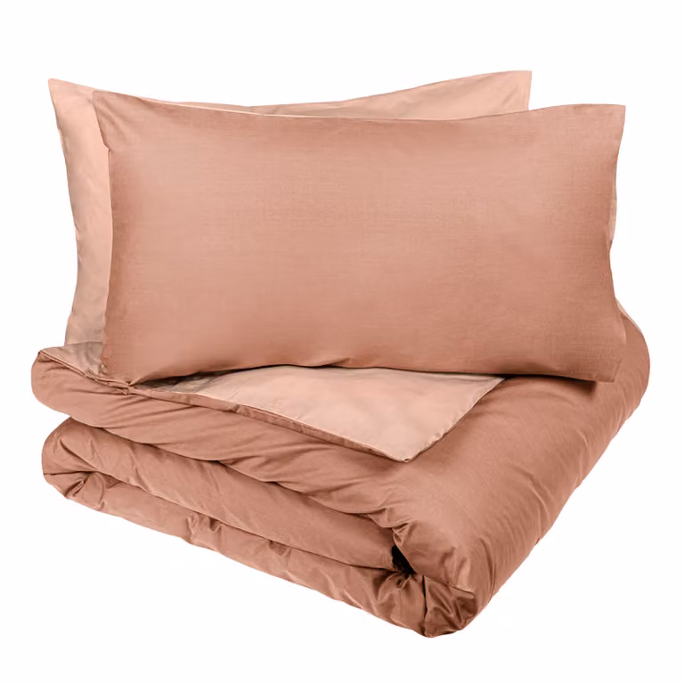DIALOGO Parure copripiumino - Taglia: 2 piazze,Colore: DIALOGO - DUSTY PINK + SANDALO