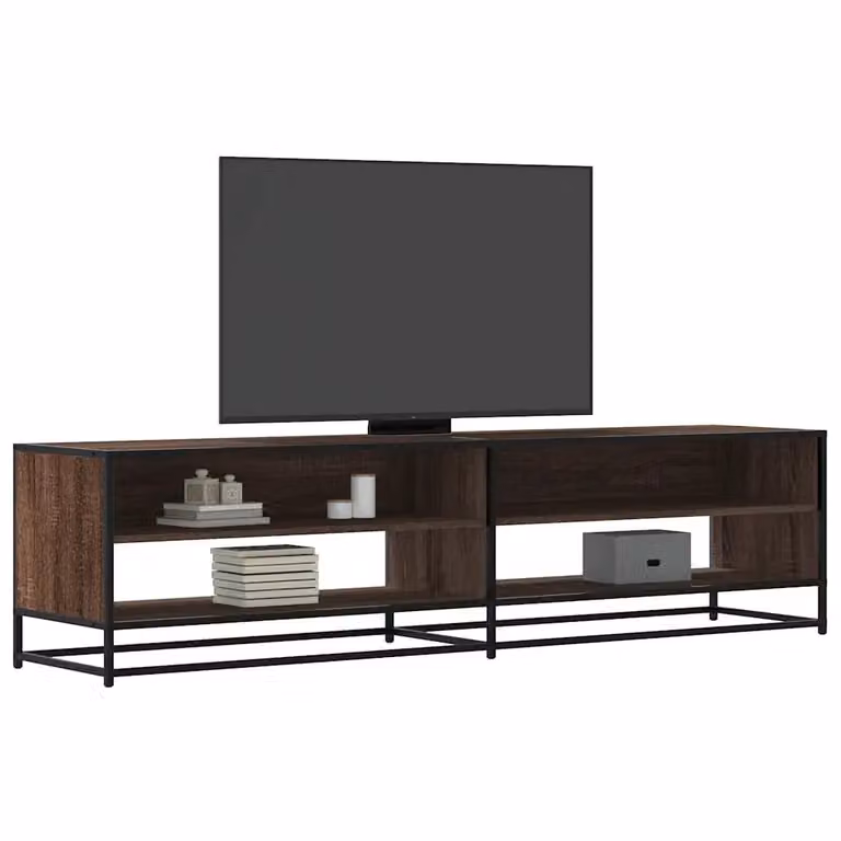 Mobile Porta TV vidaXL in stile Industrial, Rovere Marrone, L 180,5 cm x P 40 cm x H 46 cm