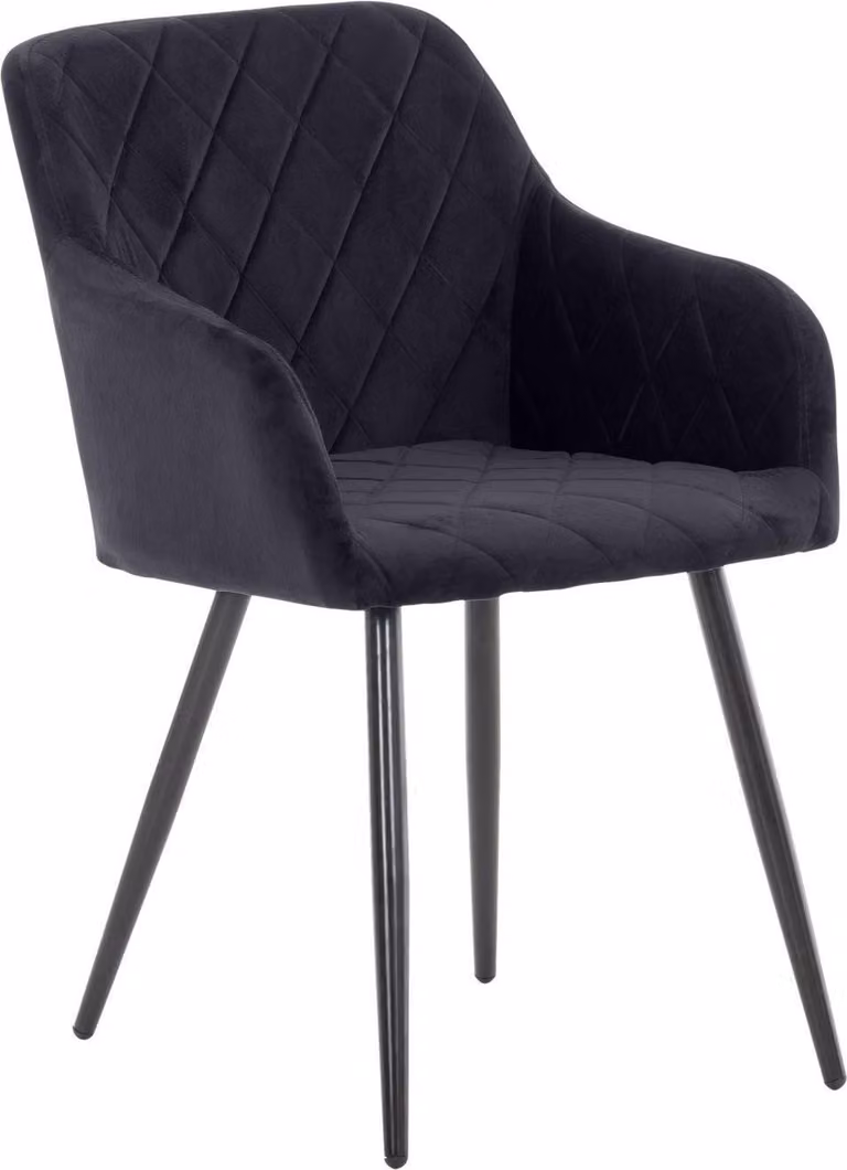 Sedia da pranzo - seduta confortevole - seduta laccata per un comfort duraturo | Materiale: Morbido | Colore: Nero